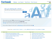 Tablet Screenshot of fontseek.com